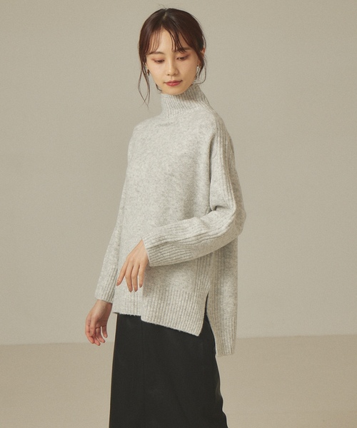 「abahouse mavie」 長袖ニット フリー ベージュ レディース_画像4