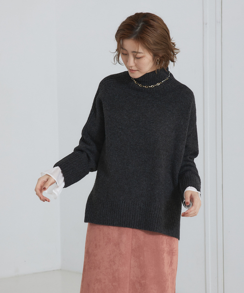 「abahouse mavie」 長袖ニット フリー ベージュ レディース_画像7