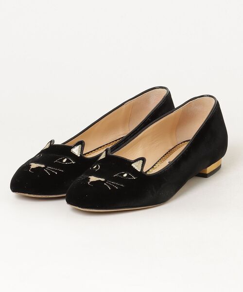 「Charlotte Olympia」 フラットパンプス 37.5 ブラック レディース