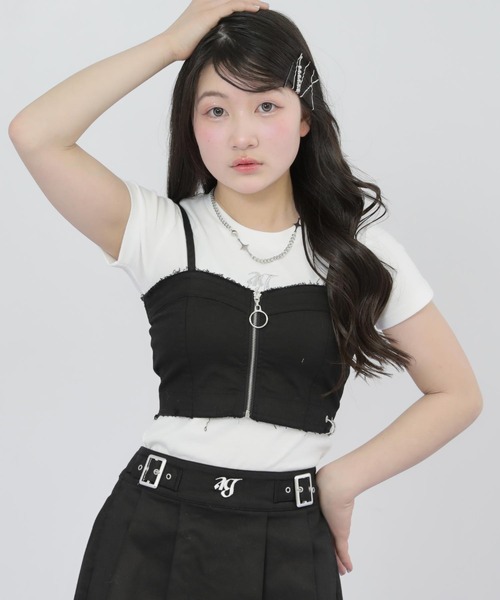ANAP GiRL（アナップガール） アンサンブル ダメージ リングジップ
