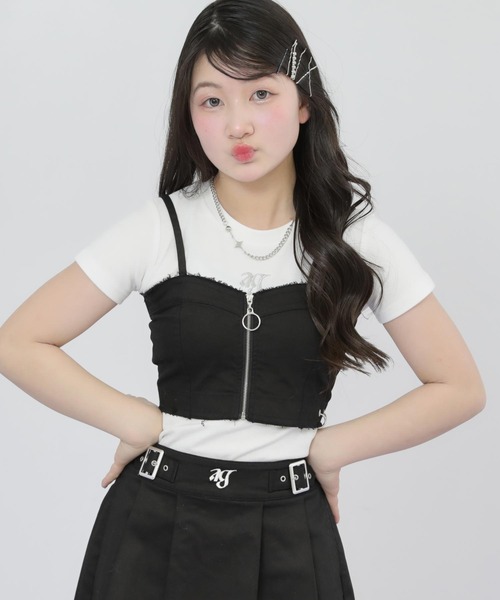 あんな ブルーガール 薔薇モチーフ付き トップス &amp; ANAPセットアップ ANAP GiRL 2026 SPRING SUMMER – ANAP オンラインショップ