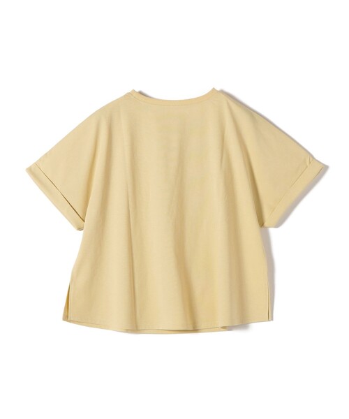 tシャツ 「WEB限定」「汗染み防止/手洗い可能」クロシェ ドッキング ショート スリーブ TEE レディースの画像