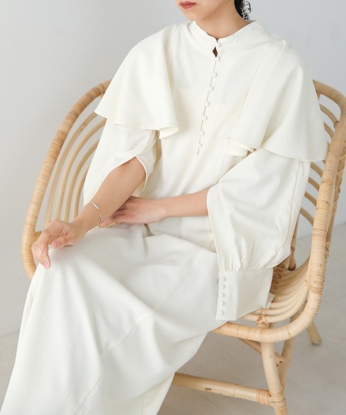 「Bab」 長袖ワンピース M グレー レディース_画像3