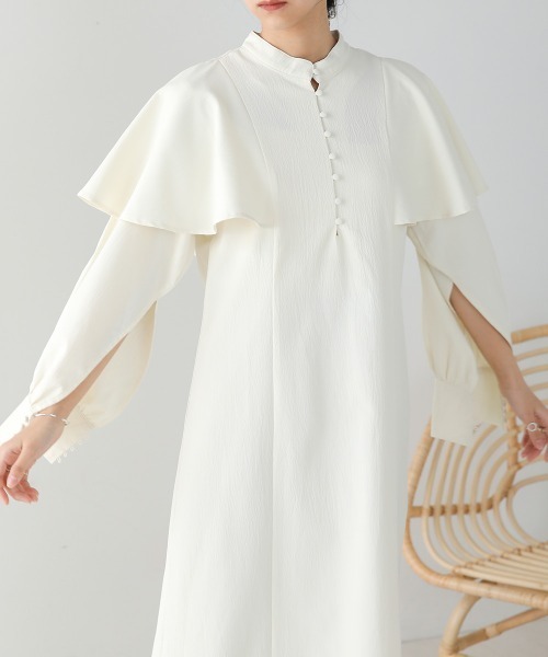 「Bab」 長袖ワンピース M グレー レディース_画像6