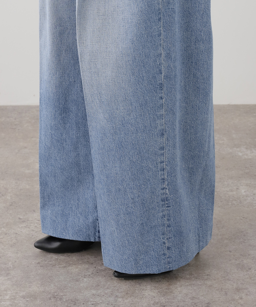 ワイドパンツ ジーンズ デニム デニムパンツ TANAKA HAKAMA JEAN TROUSERS ST-108-25-BBLO：デニムパンツの画像