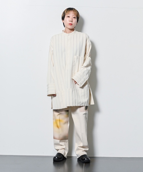 「CITYSHOP」 長袖ブラウス FREE ネイビー レディース_画像4
