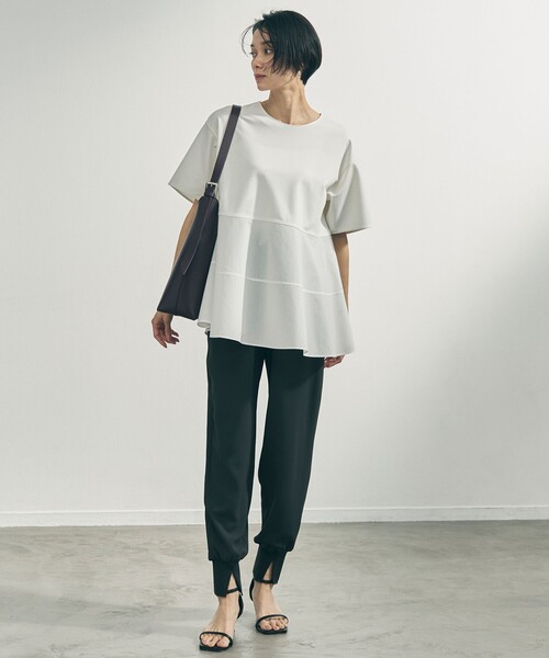 tシャツ 「VERY掲載」BEAUTY FORM-T コンビティアード Ｔシャツ レディースの画像