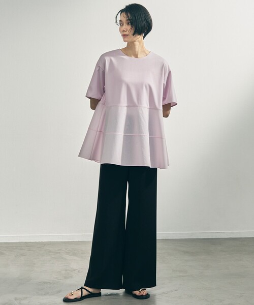 tシャツ 「VERY掲載」BEAUTY FORM-T コンビティアード Ｔシャツ レディースの画像