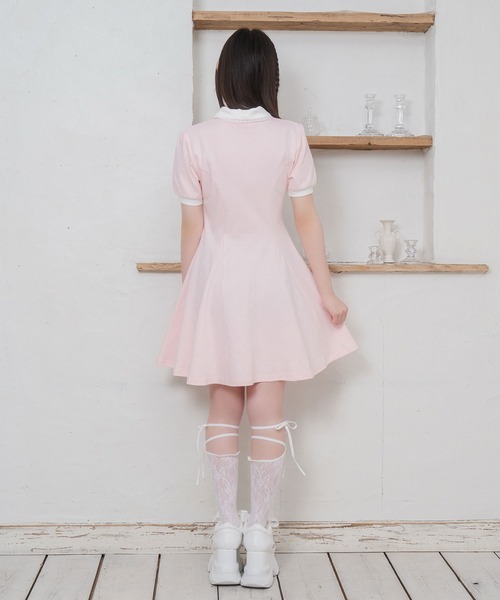 「Honey Cinnamon」 半袖ワンピース FREE ピンク レディース_画像2