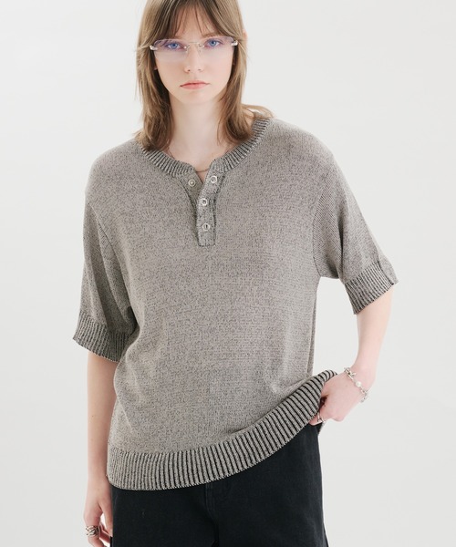 selle glant（セレグランテ） ヘンリーネック tシャツ MELANGE HENLEY