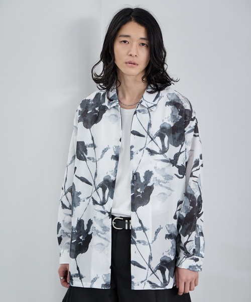 RAGEBLUE（レイジブルー） シャツ Sheer Flower Pattern Shirt