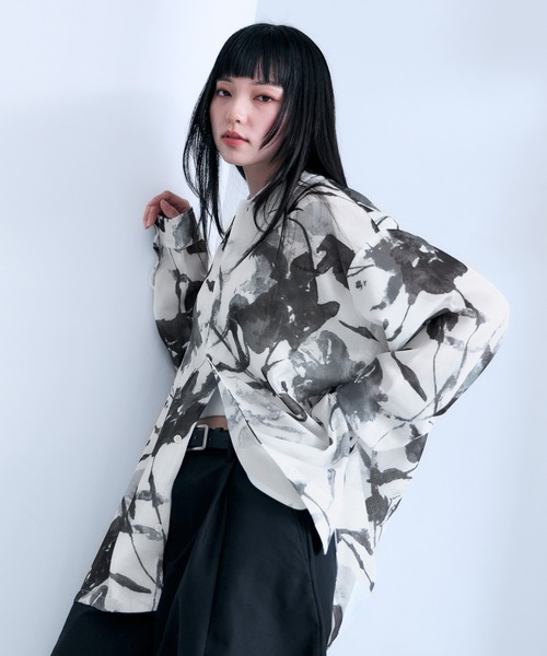 RAGEBLUE（レイジブルー） シャツ Sheer Flower Pattern Shirt