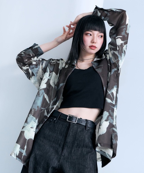 RAGEBLUE（レイジブルー） シャツ Sheer Flower Pattern Shirt