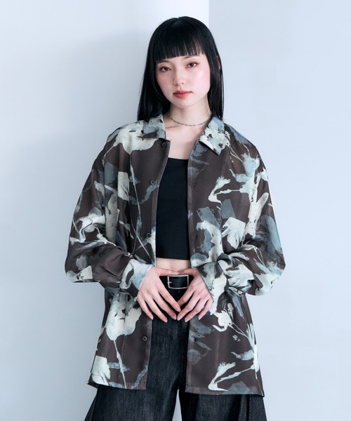 RAGEBLUE（レイジブルー） シャツ Sheer Flower Pattern Shirt