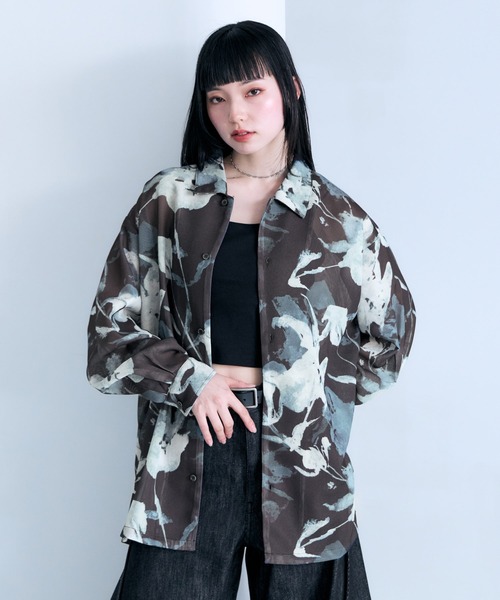 RAGEBLUE（レイジブルー） シャツ Sheer Flower Pattern Shirt