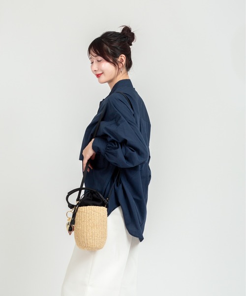 かごバッグ カゴバッグ 「The Bagmati/ザバグマティ」ミニかごバッグ　コーン・ハスク 2WAY巾着 バケツ型バッグ_11