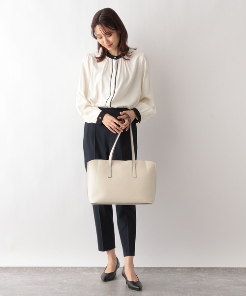 「GLOBAL WORK」 長袖ブラウス LARGE ダークブルー レディース_画像5