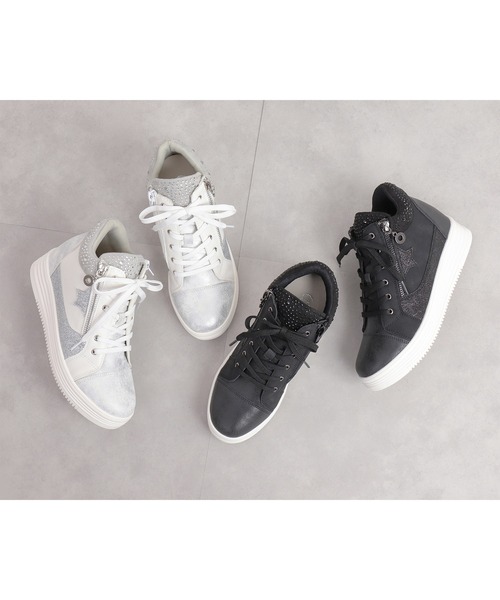 「artemis by DIANA」 ハイカットスニーカー L ブラック レディース_画像5