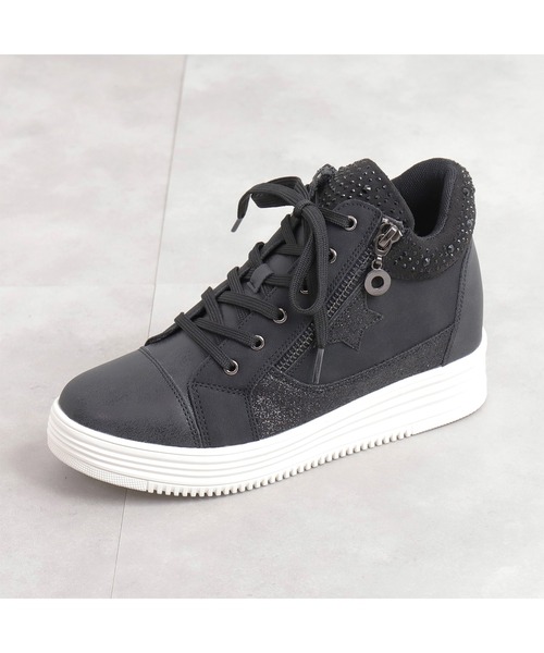 「artemis by DIANA」 ハイカットスニーカー L ブラック レディース_画像6