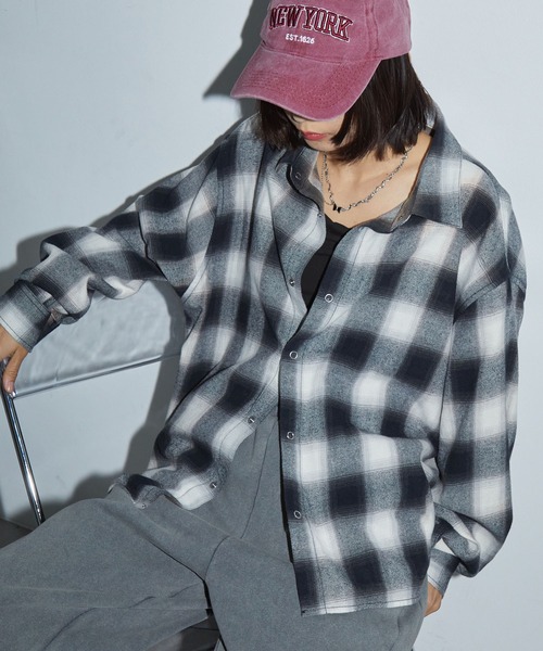 「Anchor Smith」 長袖シャツ M レッド レディース_画像4