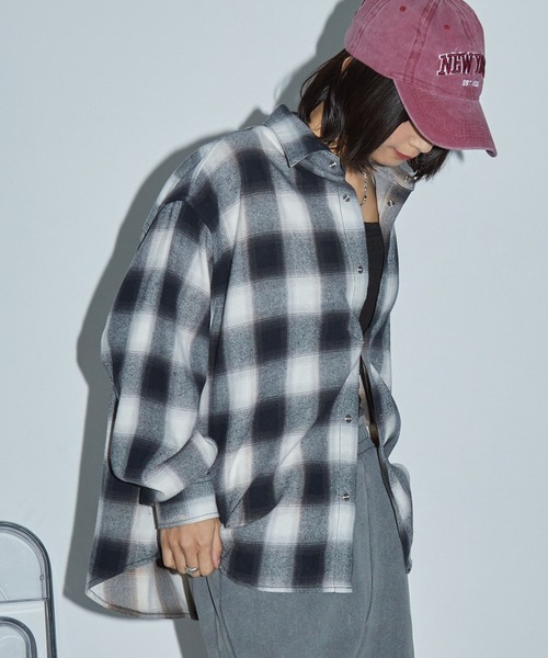 「Anchor Smith」 長袖シャツ M レッド レディース_画像6