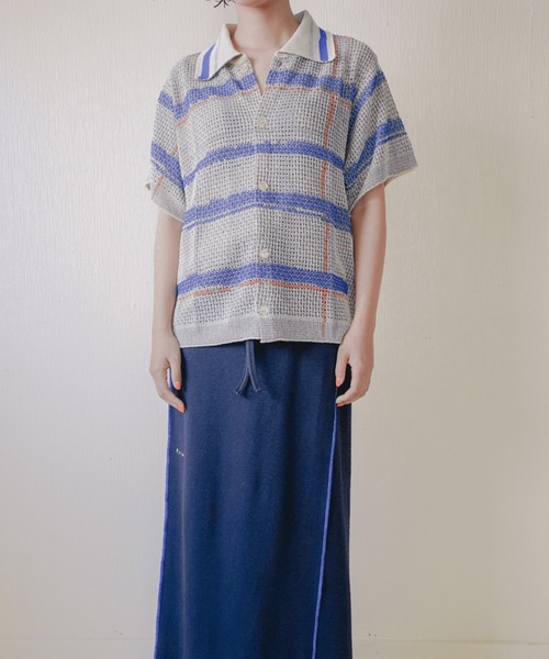 「PAMM」 半袖シャツ 1 ネイビー レディース_画像9
