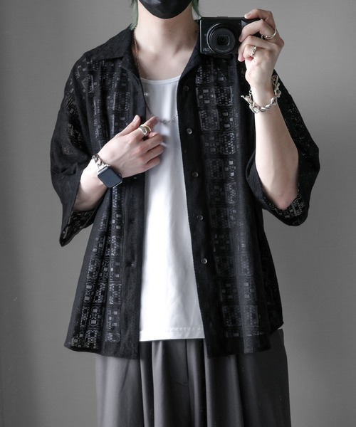「KUUUPY」 半袖シャツ MEDIUM ブルー メンズ_画像3
