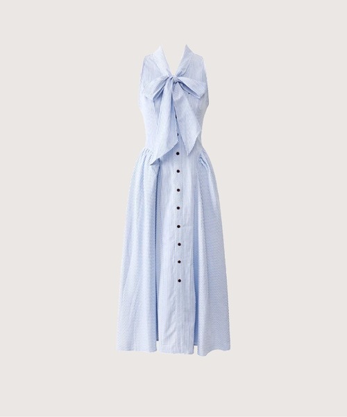 LA POMME petit（ラポミ・プチ） ワンピース Luxury Blue Striped Maxi
