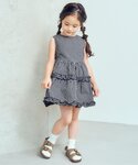 ワンピース バックオープンフリルチェックワンピ...の詳細画像5