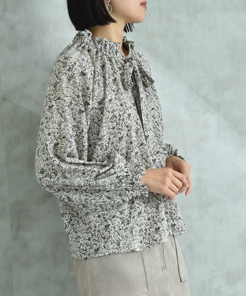 「INTERPLANET」 長袖ブラウス LARGE ブラック レディース_画像5