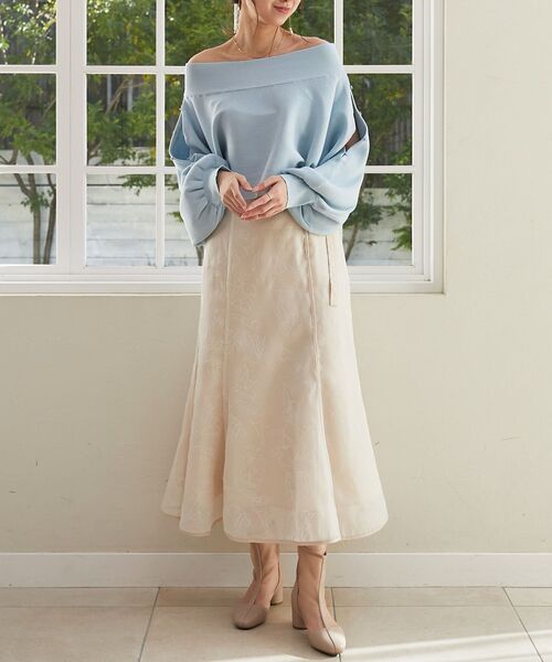 「MAJESTIC LEGON」 フレアスカート MEDIUM アイボリー レディース_画像3