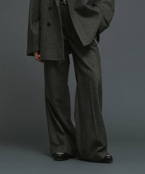 soerte スラックス Wide straight slacks/ワイドストレートスラックス