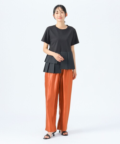 tシャツ アシンメトリープルオーバー レディース BEAMS HEART tシャツ アシンメトリー 異素材プルオーバー