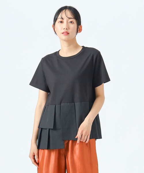 BEAMS HEART tシャツ アシンメトリー 異素材プルオーバー