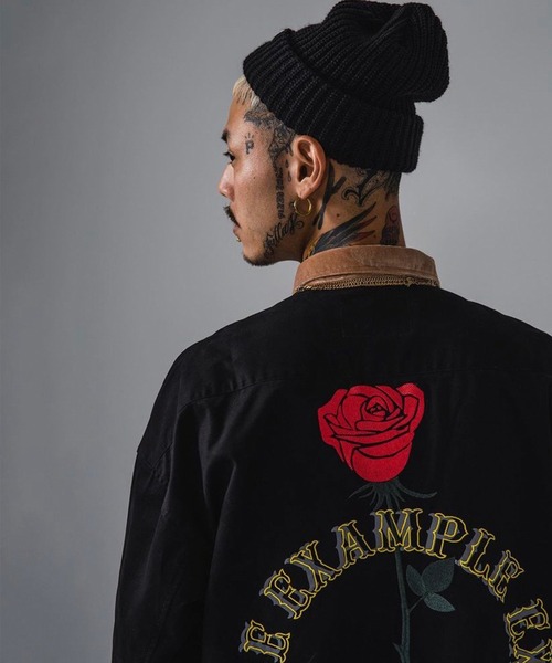 EXAMPLE シャツ ROSE CRCLE SIDE ZIP SHIRTS メンズ レディース