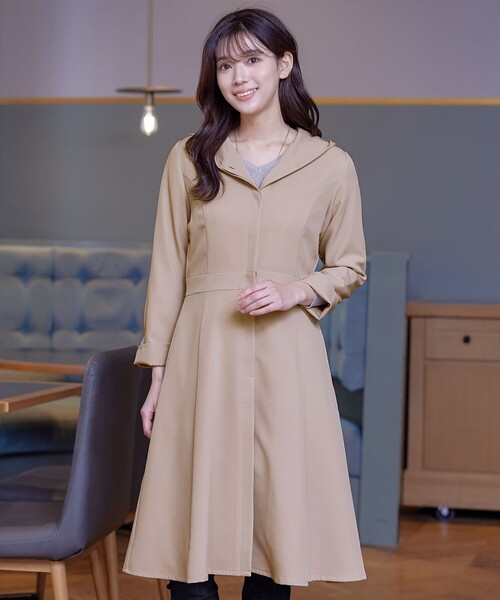 Tiaclasse コート アウター フーデッドフレアコート レディース