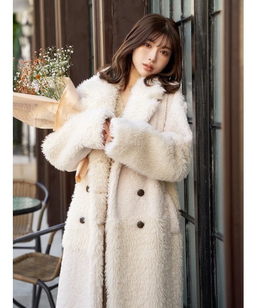 Darich モッズコート コート ミックスボアコクーンコート レディース 