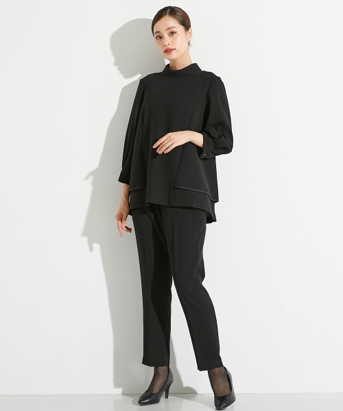 L寸 正絹 喪服セット 着物 アタッシュケース 下がり藤 紋 フルセット 11点 セットアップ 喪服・礼服｜日本製生地｜洗える｜防しわ