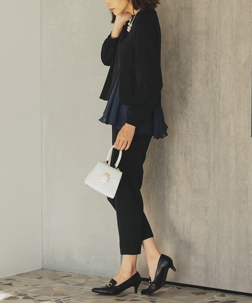 ドリードール 新品レース ブラック パンツスーツ 結婚式 ドレス フォーマル Dorry Doll（ドリードール） パンツドレス 3 pieces ジャケット