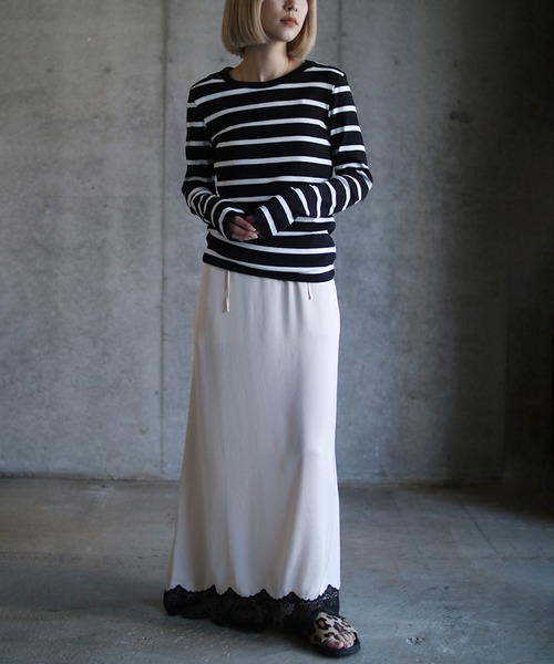 G.V.G.V.（ジーヴィージーヴィー） ワンピース LACE-TRIM SATIN CAMI