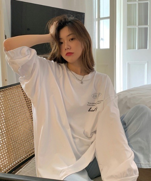 SHEENA（シーナ） tシャツ VATECORESSロゴオーバーサイズロンT