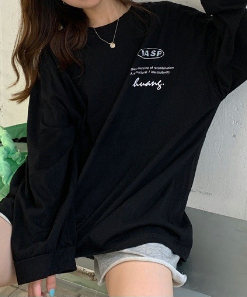 SHEENA（シーナ） tシャツ VATECORESSロゴオーバーサイズロンT