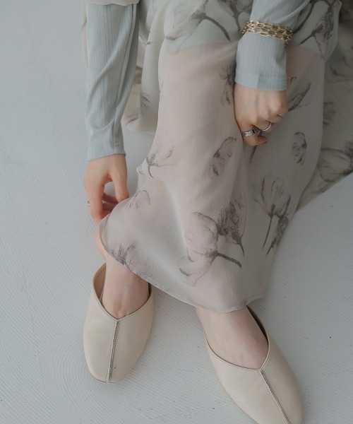 BAB ワンピース レイヤードフラワープリントワンピース