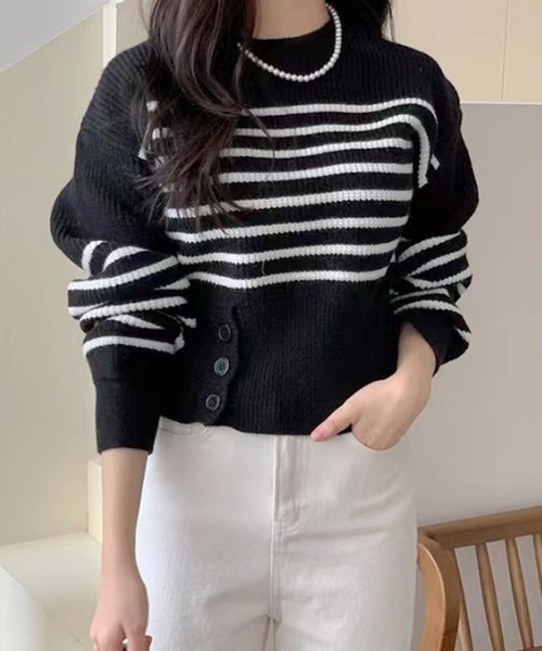 ウール ボーダーニット Dewlily ニット セーター ボーダーニット レディース : ZOZOTOWN Yahoo