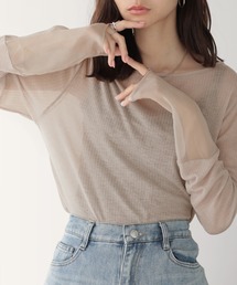 tシャツ 新・スタメンTシャツシアー袖トップス レディース tシャツ 袖切り替えシアートップス レディース : ZOZOTOWN Yahoo