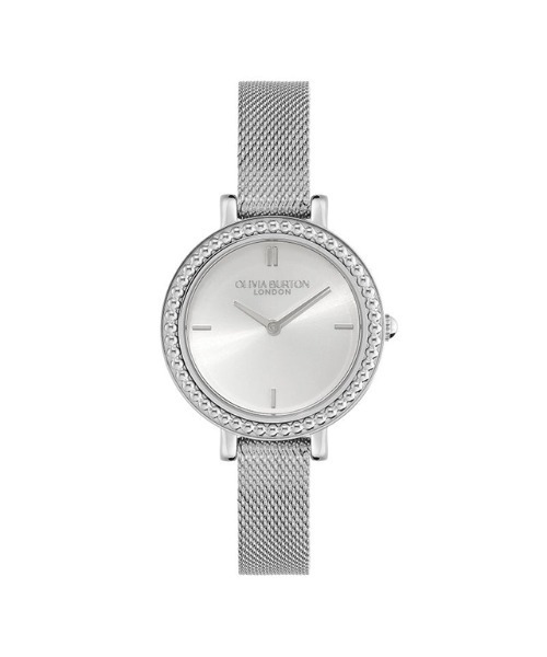 腕時計 「OLIVIA BURTON/オリビアバートン」クラシックス - 30mm ヴィンテージ ビーズ シルバー ホワイト サンレイ メッシュの画像