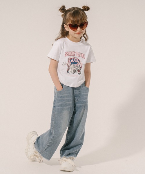 URBAN CHERRY パンツ カットオフストレートデニムパンツ キッズ