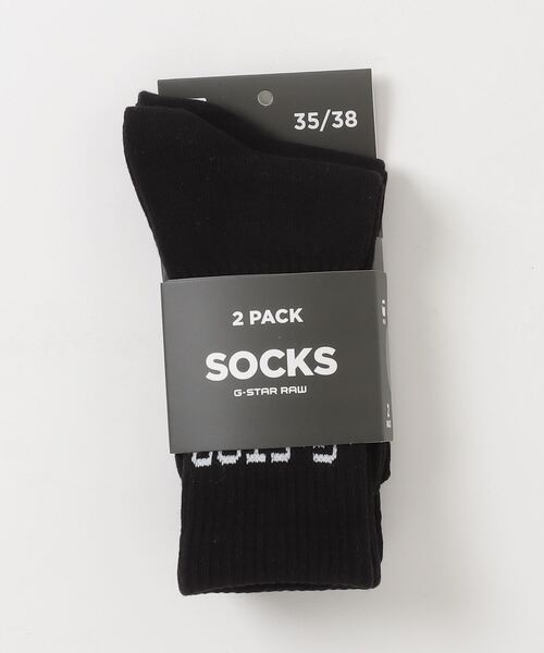 G-STAR RAW 靴下 SPORT SOCK 2-PACK/ロゴソックス/2足セット メンズ
