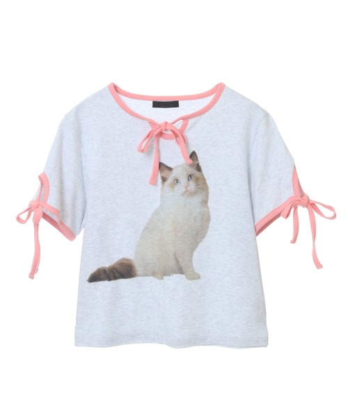 Candy stripper 猫ねこアイスTシャツ