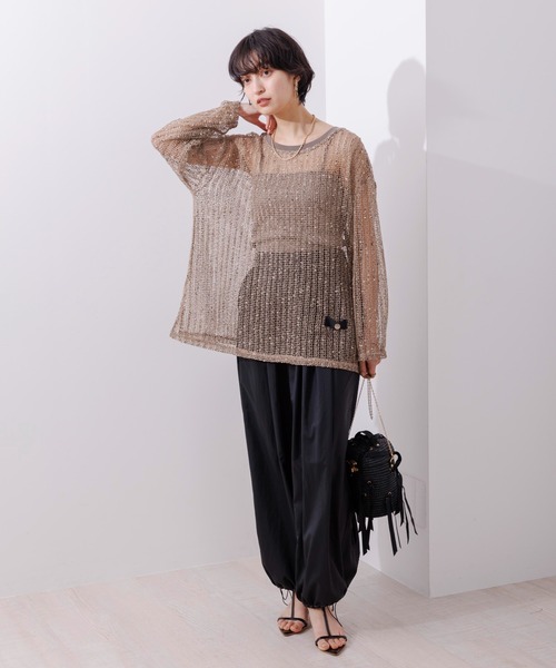Eimee Law tシャツ Tシャツ ネップメッシュ プルオーバー